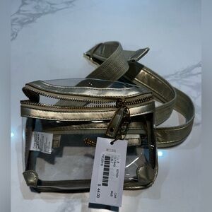 Capri Designs Clear belt  Bag with Gold Accents